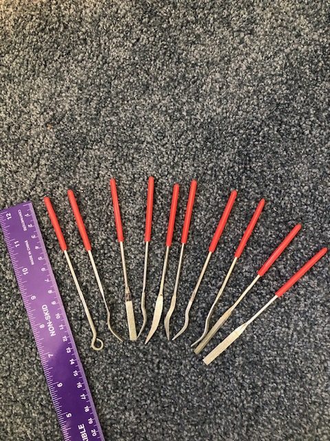 DIAMOND RIFFLER NEEDLE FILE SET 10pce. Assorted shapes & sizes in a plastic pouch 140mm x 3mm - Image 2