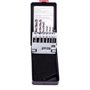 HARD DRILL SET Imperial 7 pc 1/8" 3/16" 1/4" 5/16" 3/8" 7/16" 1/2"