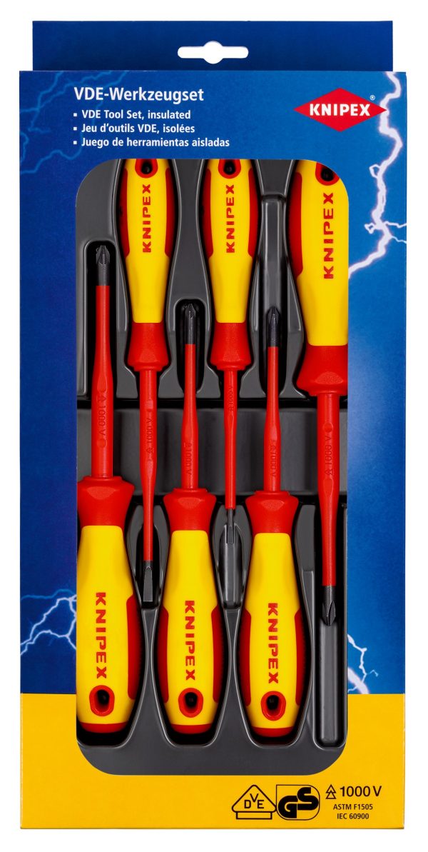 KNIPEX 1000V SL & PHZ SDRIVER SET 6PC-AF - Image 2