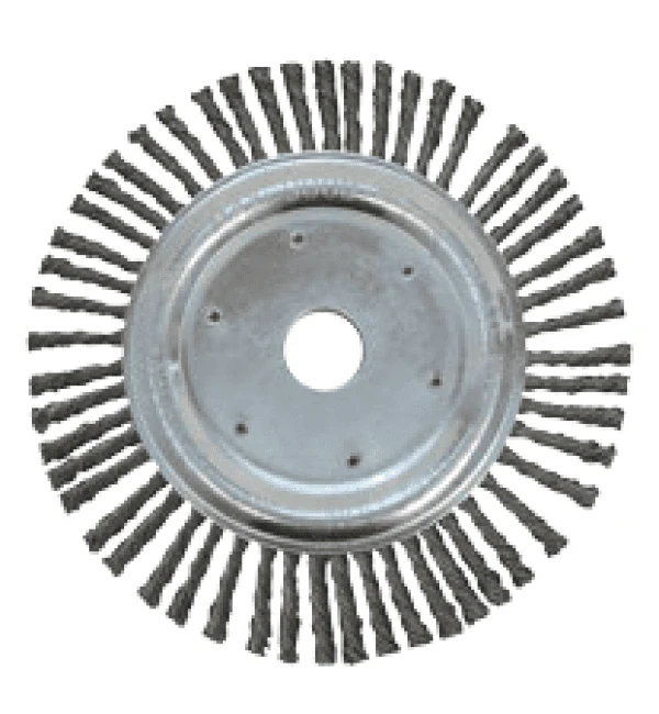 FLEXOVIT 125 x 1R x 22mm 0.46 24K FLEXOVIT WIRE WHEEL BRUSHES TWIST KNOT - STAINLESS STEEL