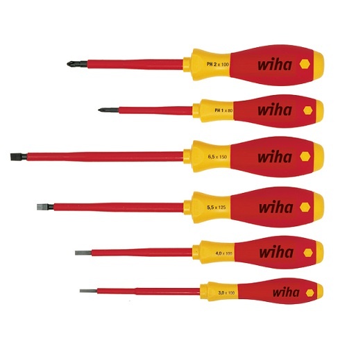 WIHA SCREWDRIVER INSULATED 1000V AC 6PC SOFT FINISH