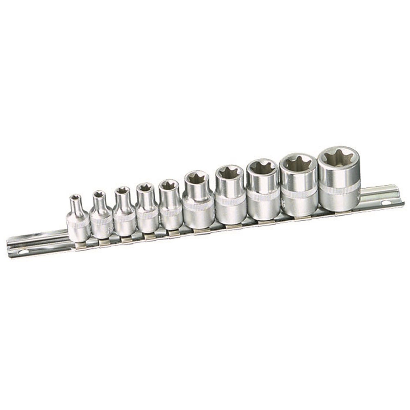 KINCROME 02093 SOCKET SET E-TORX 10PCE