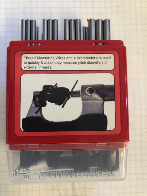 Thread Measuring Wire Set with Holders U.S.60° 48tpi to 3tpi Metric 60° 0.5mm 6.0mm pitch