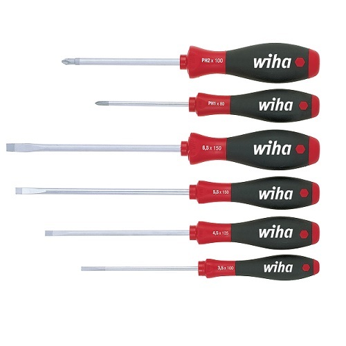 WIHA SCREWDRIVER SET 6 PIECE SLOTTED & PHILLIPS