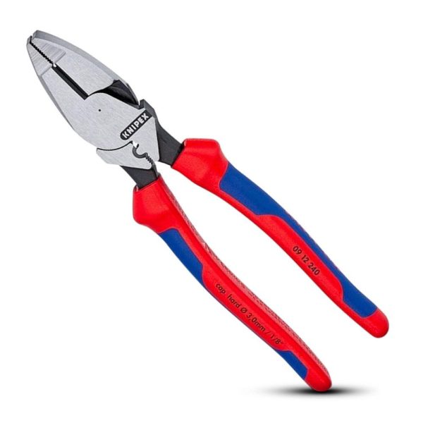 KNIPEX LINESMAN PLIER W GRIP ZONE 240MM
