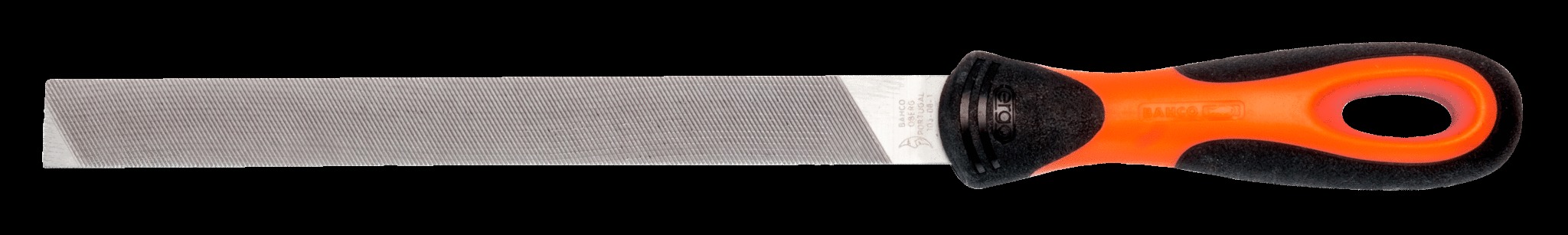 Bahco Flat file, 10", 25cm, Oberg cut, ergo handle - Image 2