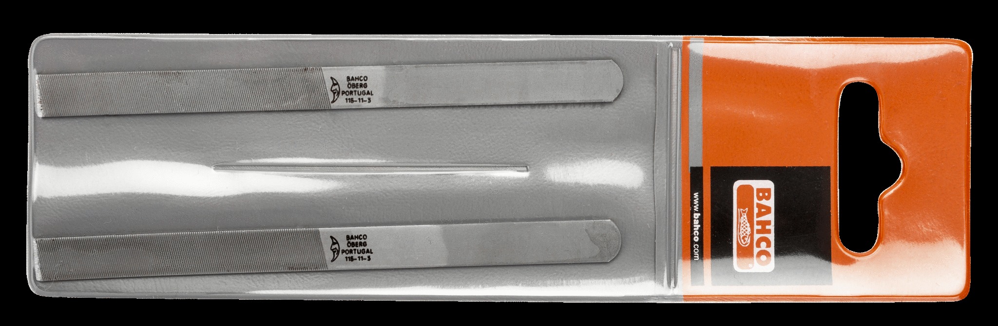 Bahco Points file, flat, 4 3/8", 11cm, 2 per card, no handle - Image 2