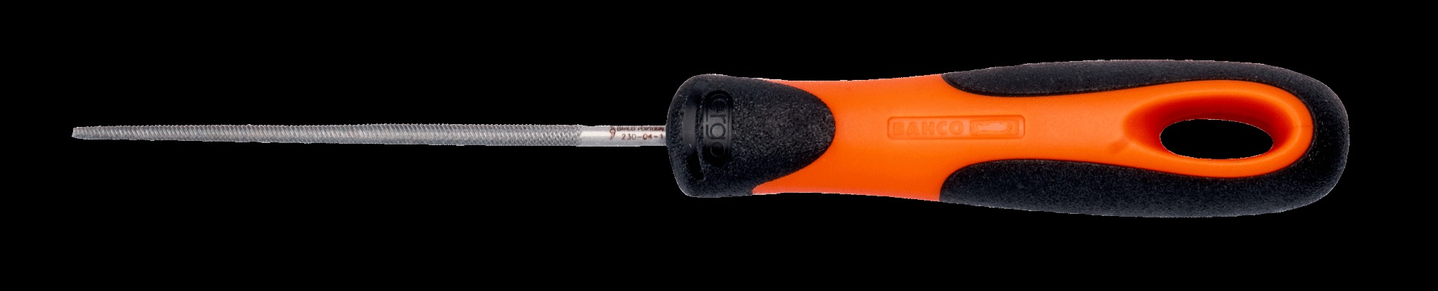 Bahco Round file, 6", 15cm, 2nd cut, ergo handle - Image 2