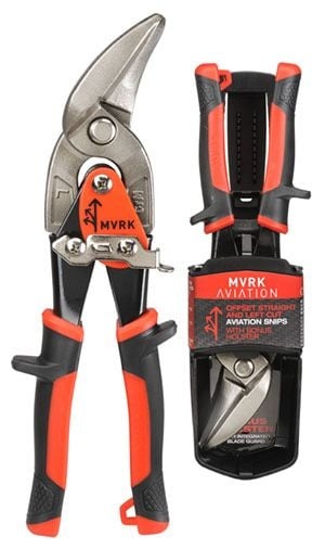 MVRK MVRK Left Cutting Offset Aviation Snip with Holster