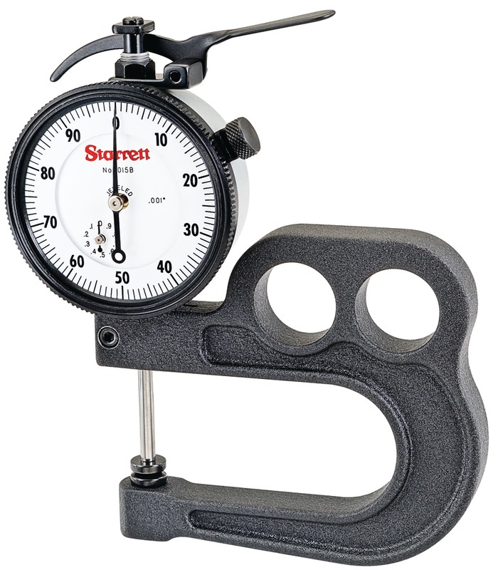 Starrett Dial Thickness Gage 1in .001in Grad 0-100 Dial 1015B Portable Dial Thickness Gage