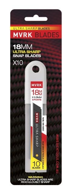 MVRK MVRK ULTRA SHARP 18mm Snap Blades 10 Pack