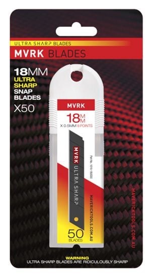 MVRK MVRK ULTRA SHARP 18mm Snap Blades 50 Pack