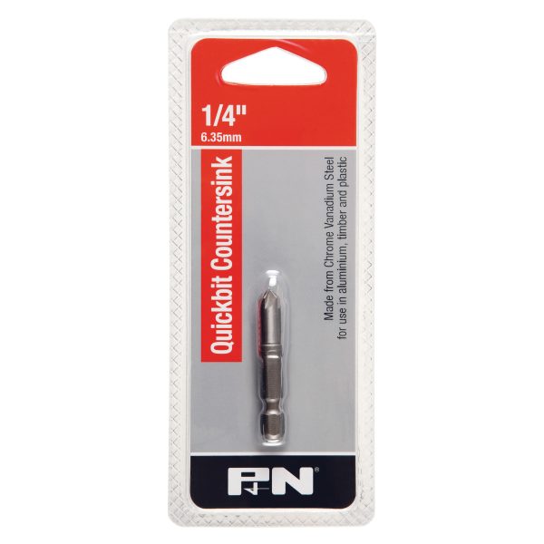 COUNTERSINK CR-V QUICKBIT ROSE HEAD 6.35MM (1/4") P&N
