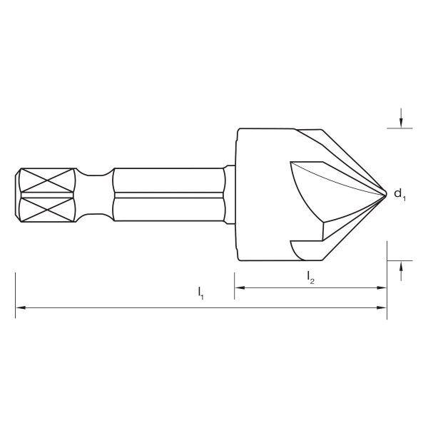COUNTERSINK CR-V QUICKBIT ROSE HEAD 16MM (5/8") P&N - Image 3