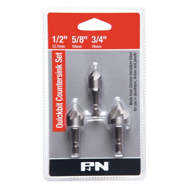 COUNTERSINK SET CR-V QUICKBIT ROSE HEAD 3PC P&N