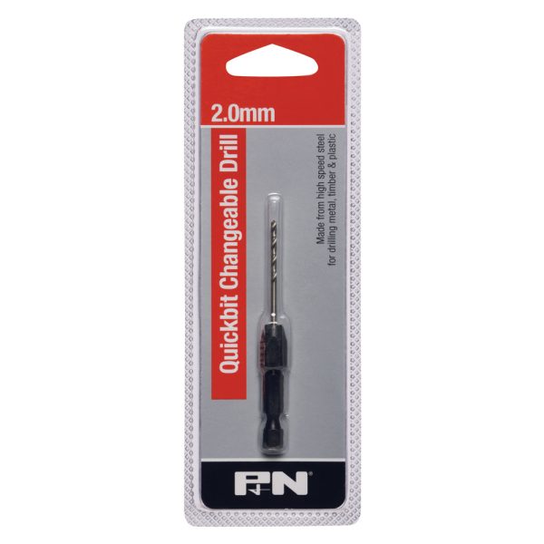 DRILL HSS QUICKBIT HEX SHANK Q/CHANGE 2.0MM P&N