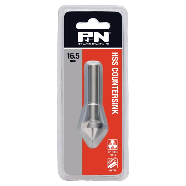 COUNTERSINK HSS STRAIGHT 16.5MM P&N