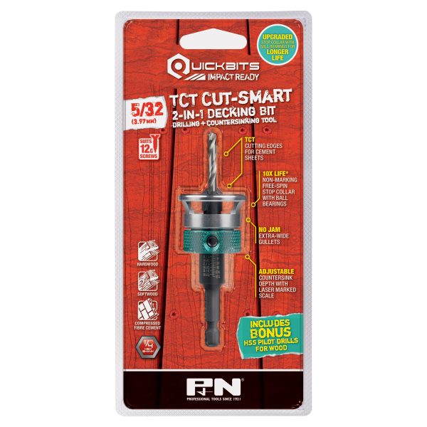 DRILL TCT & COUNTERSINK TCT QUICKBIT CUTSMART 5/32 (12G) P&N