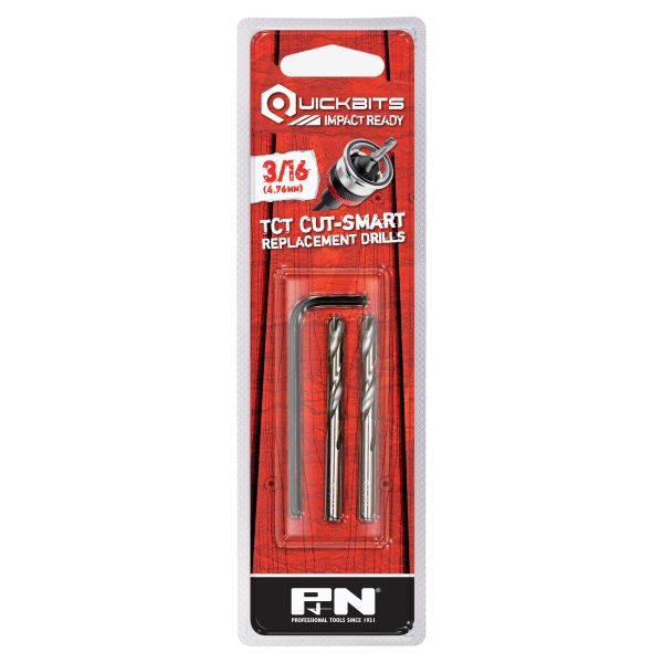 DRILL TCT COUNTERSINK PILOT CUTSMART 3/16 (14G) 2PC P&N