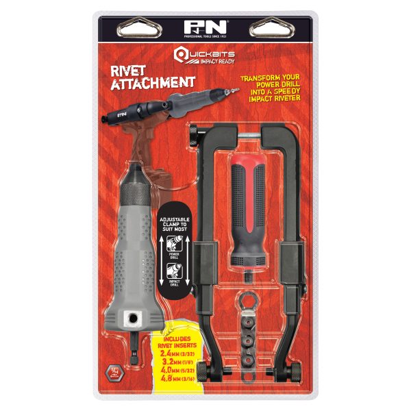 ATTACHMENT RIVETER QUICKBIT HEX SHANK P&N