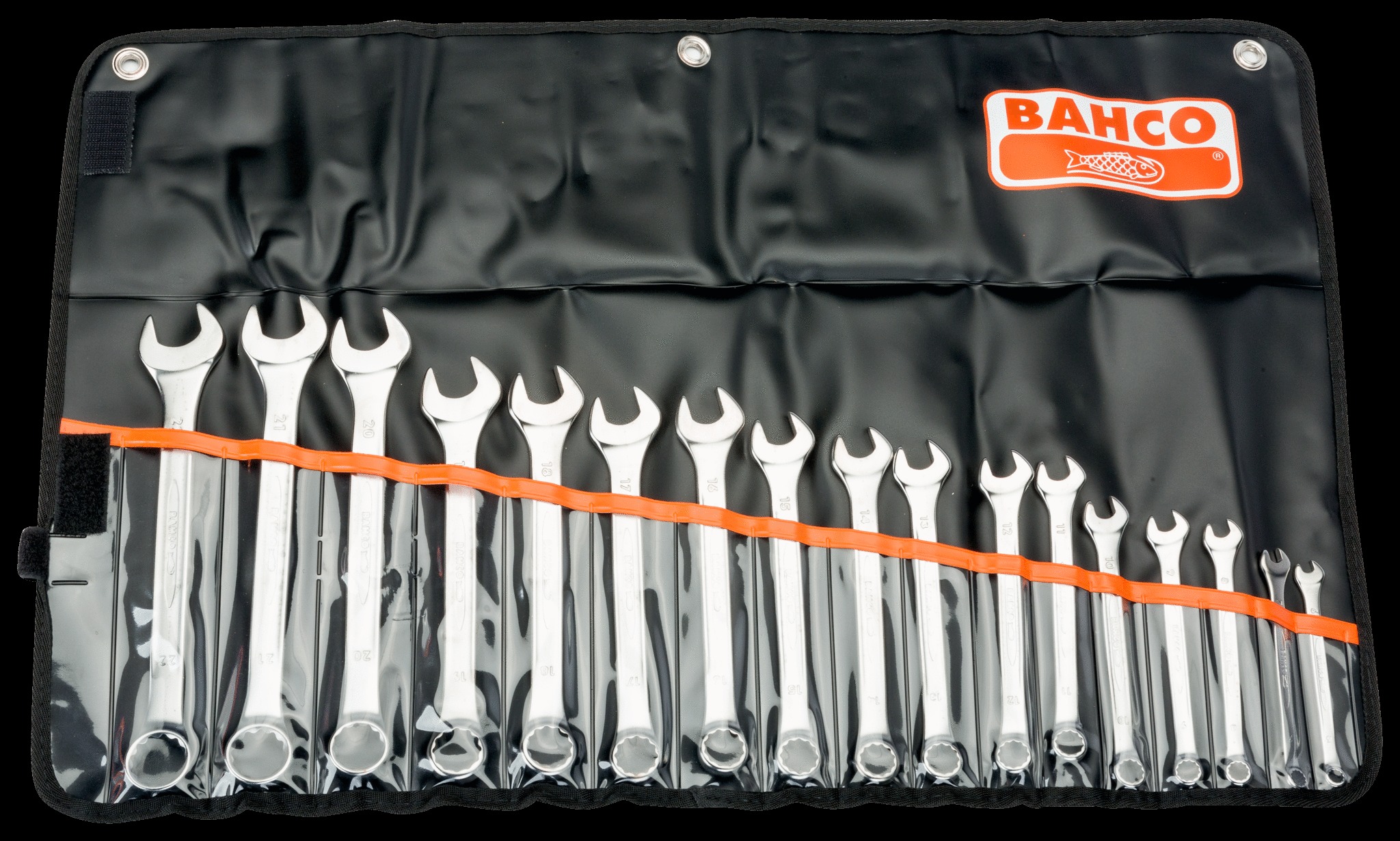 Bahco Spanner Set, Combination Ring & Open End, Metric, 17 Pcs - 6, 7, 8, 9, 10, 11, 12, 13, 14, 15, 16, 17, 18, 19, 20, 21, 22mm - Image 2