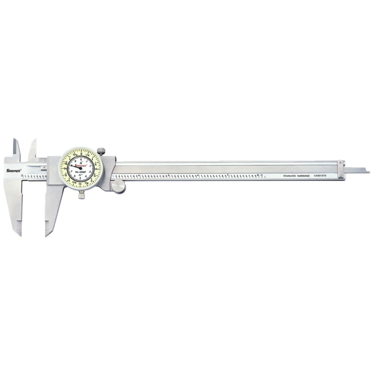 Starrett DIAL CALIPER- 0-8 1202F-8 0 - 8" dial caliper