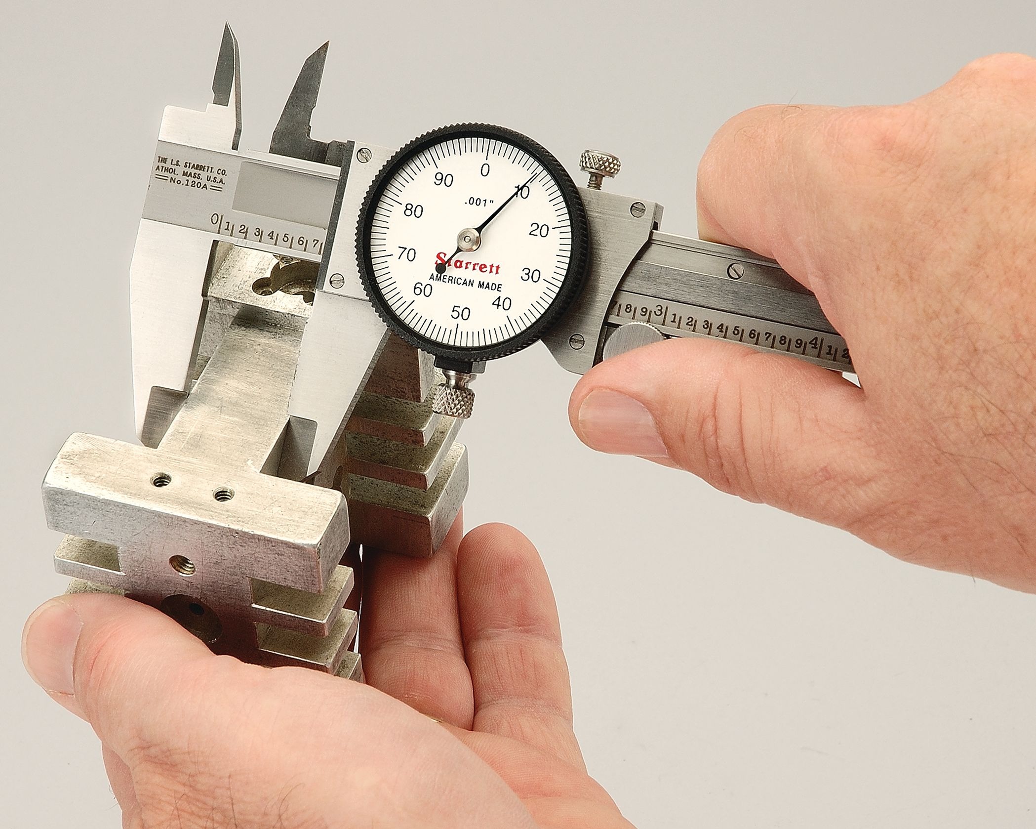 Starrett - Dial Caliper 6in White Dial Case - Image 5