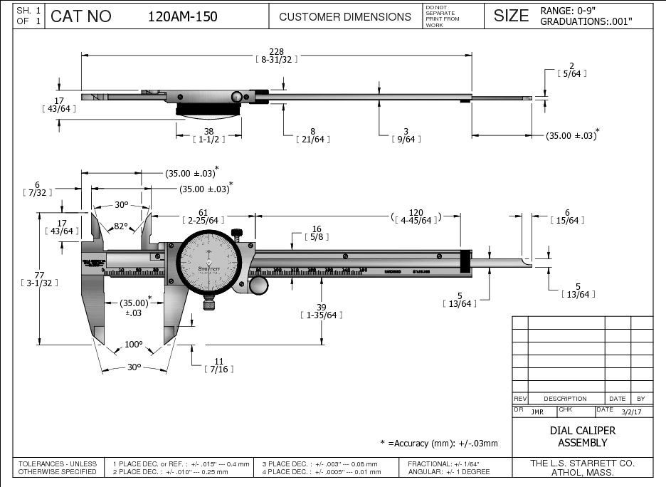 Starrett - DIAL CALIPER- 0-150mm- WITH PLASTIC CASE - Image 2