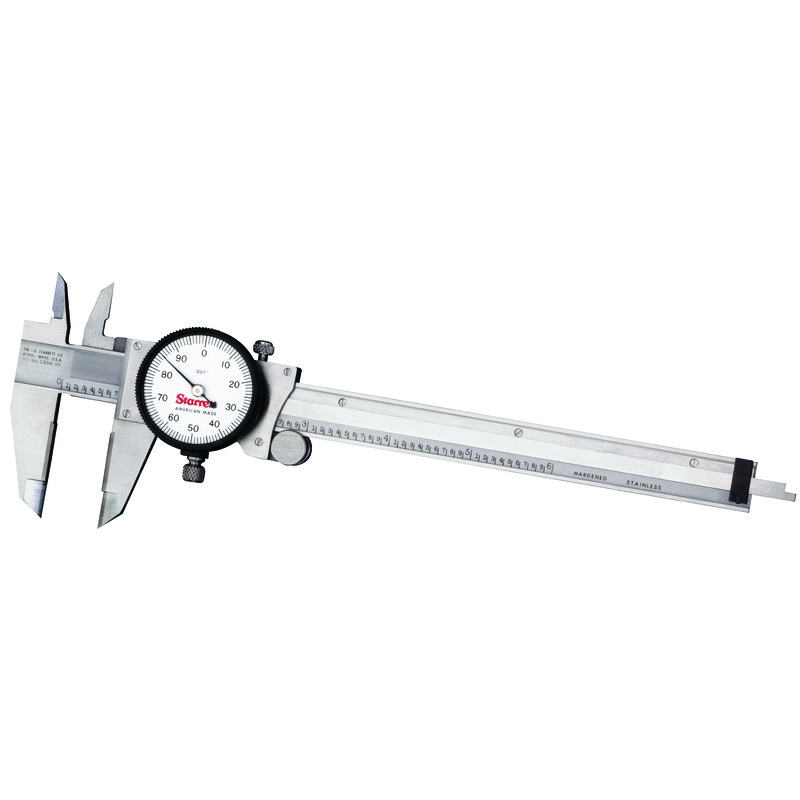 Starrett - Dial Caliper 6in Carbide Faced Outside Jaws Case