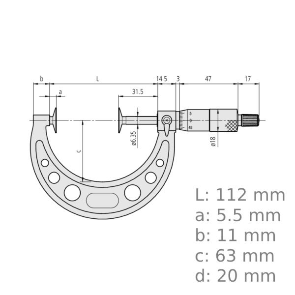 Mitutoyo Disc Micrometer B 123-104 - Image 2