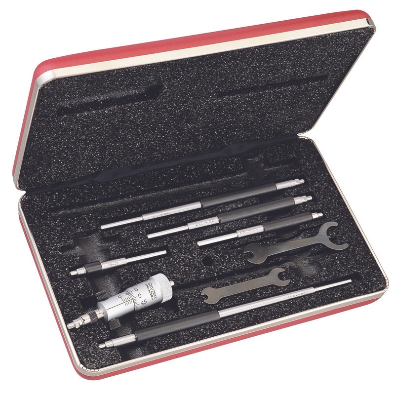 Starrett - Inside Micrometer 50-200mm 0.01mm Grad 6 Rods Case