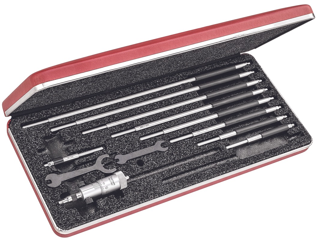 Starrett - Inside Micrometer 50-300mm 0.01mm Grad 10 Rods Case