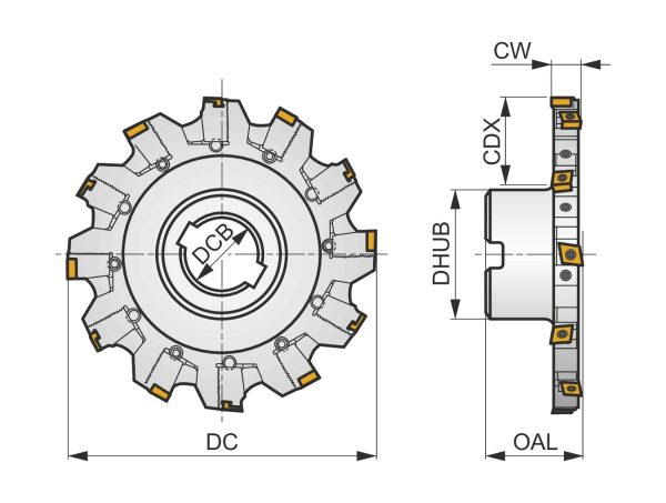 PRAMET 125B04R-S90CN10N18 Milling cutters with clamping by screw - Image 2