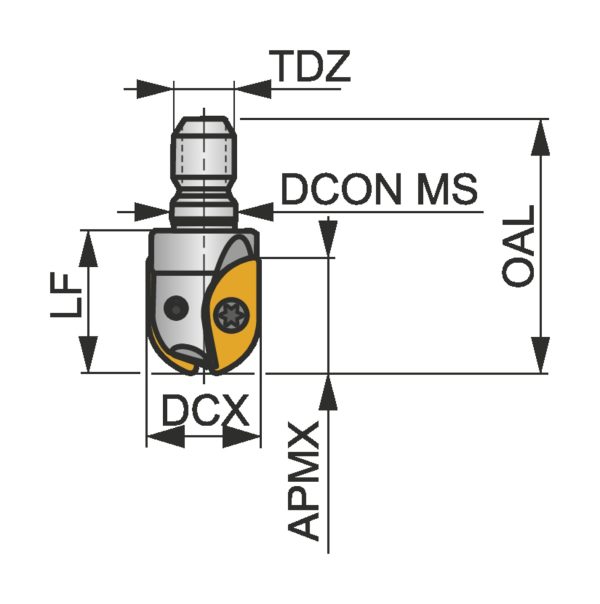PRAMET 12L2R025M08-SZP12 Milling cutters for D&M - Image 2