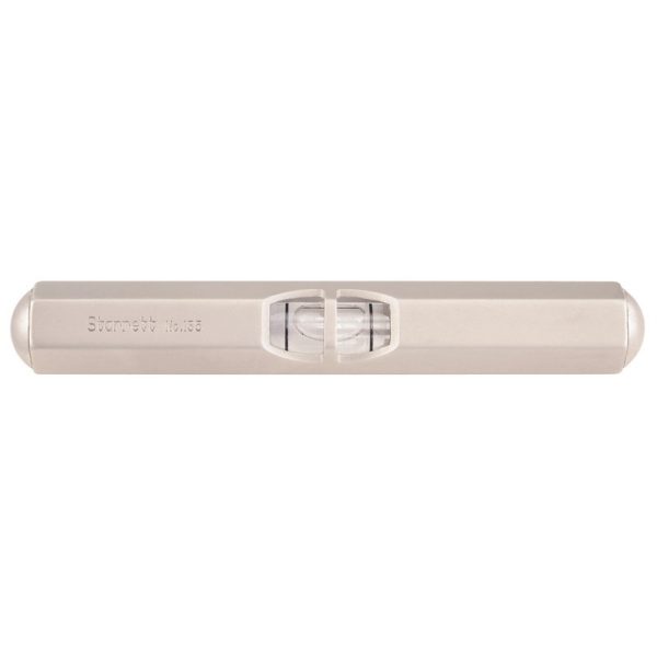 Starrett Pocket Level 3 1/2in (88 mm) w/ Main Vial 135B Pocket Level with Satin Nickel-Plated Finish