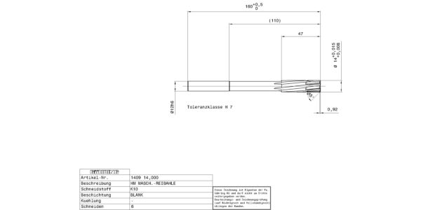 Guhring Machine Chucking Reamers Carbide H7 - Image 2