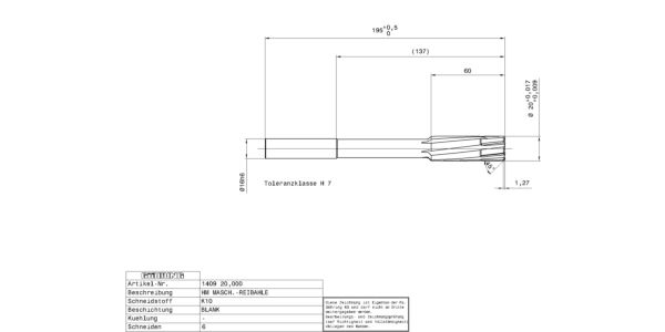 Guhring Machine Chucking Reamers Carbide H7 - Image 2