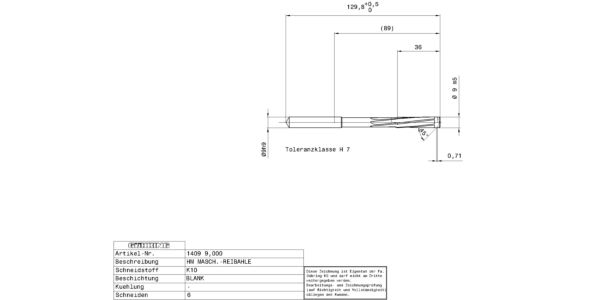 Guhring Machine Chucking Reamers Carbide H7 - Image 2