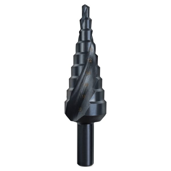 DRILL STEP 4-12MM 9-STEP M2 HSS BLUE SPIRAL FLUTE P&N - Image 2