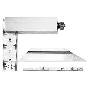 Starrett - Double Steel Square 50mm W/ Graduated Narrow & Bevel Blades