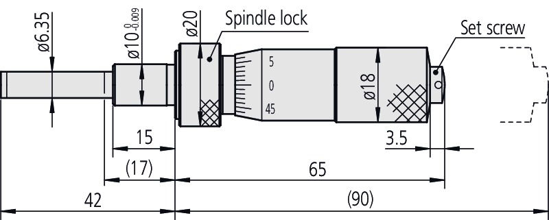 Mitutoyo Micrometer Head 0-25Mm 150-211 - Image 2