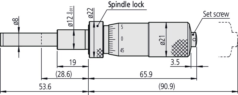Mitutoyo Micrometer Head 25Mm 151-225 - Image 2