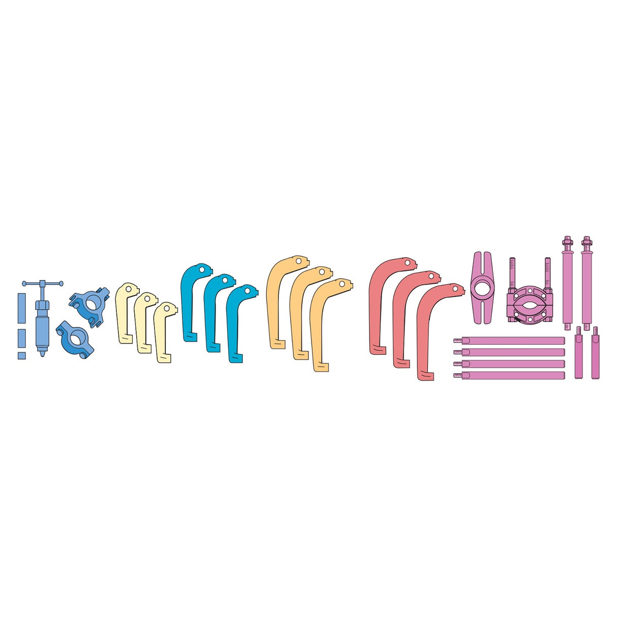 SYKES 1500 THIN JAW PULLER TWIN LEG - Image 2