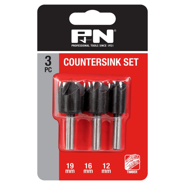 COUNTERSINK SET HCS 12, 16 & 19MM 3PC P&N