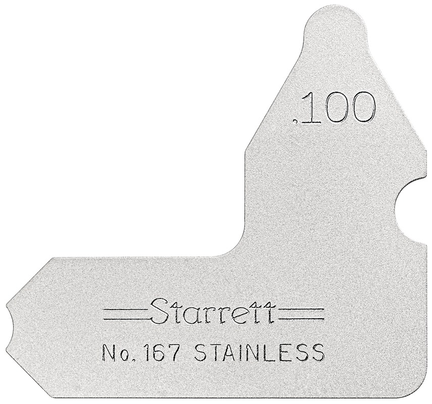 Starrett Radius Gage .100in 167-100 Individual Radius Gage