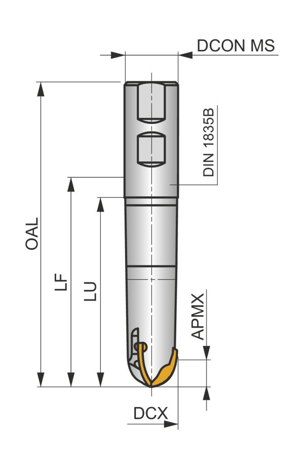 PRAMET 16K3R060B20-CXP16 Milling Cutters-Side lok - Image 2