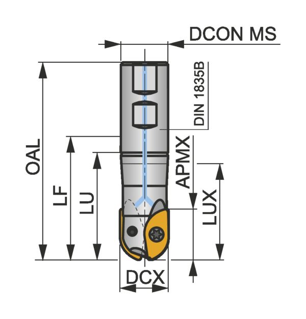 PRAMET 16L2R040B20-SZP16-C Milling cutters for D&M - Image 2