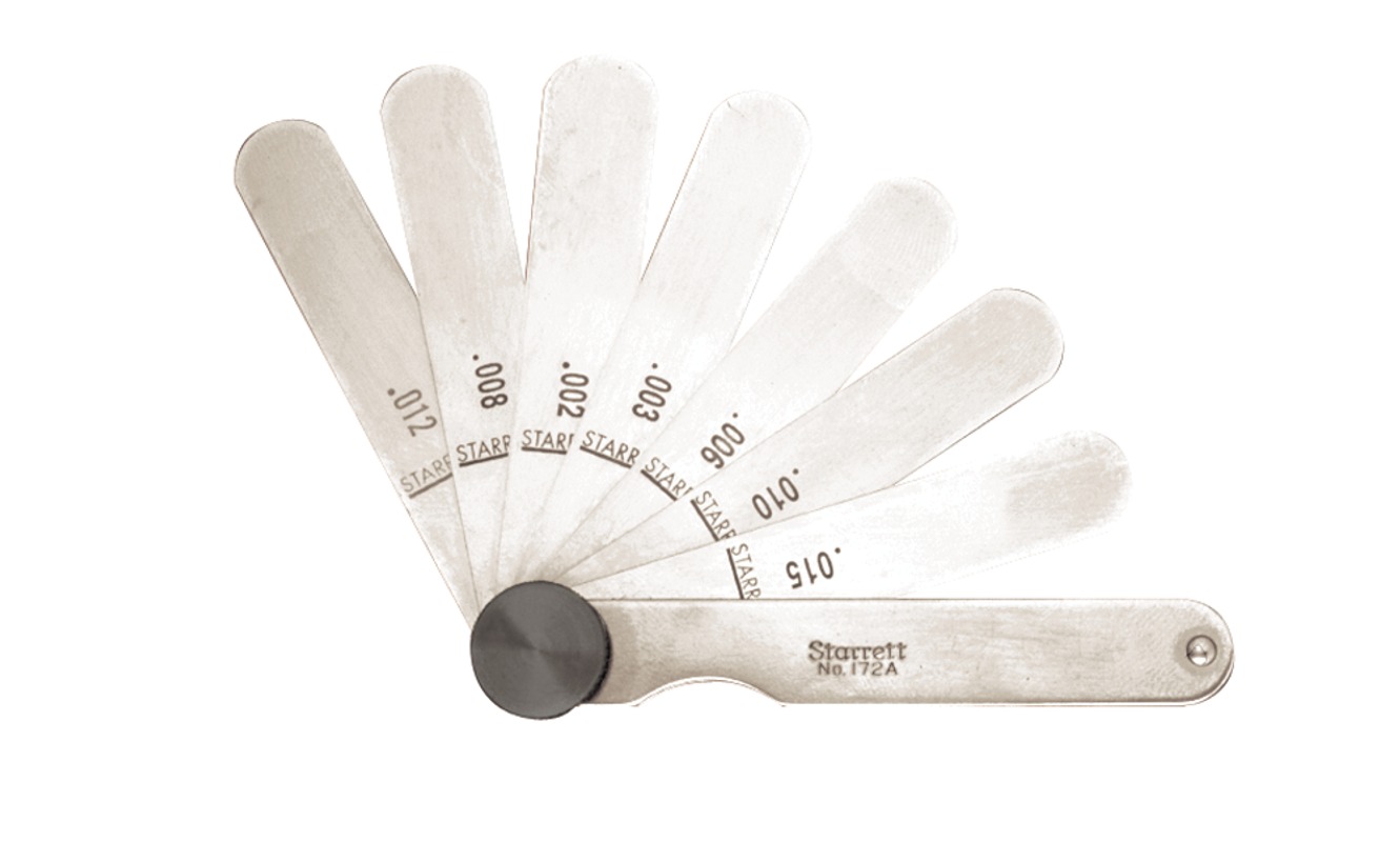 Starrett - Thickness Gage 9 Straight Leaves .0015-.015in Range