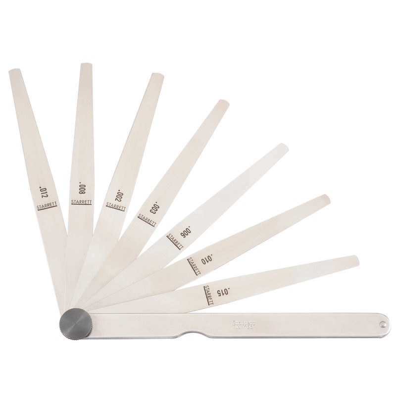 Starrett - Thickness Gage 8 Tapered Leaves .002-.015in Range