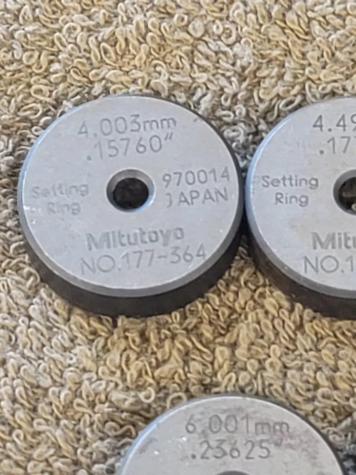 Mitutoyo Ring Gage 7Mm,0.280" 177-370 - Image 3